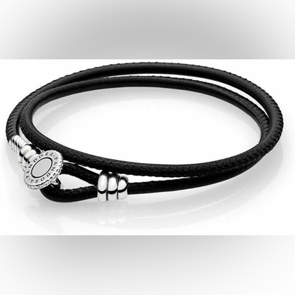 Pandora S925 Leather Double Wraparound Bracelet